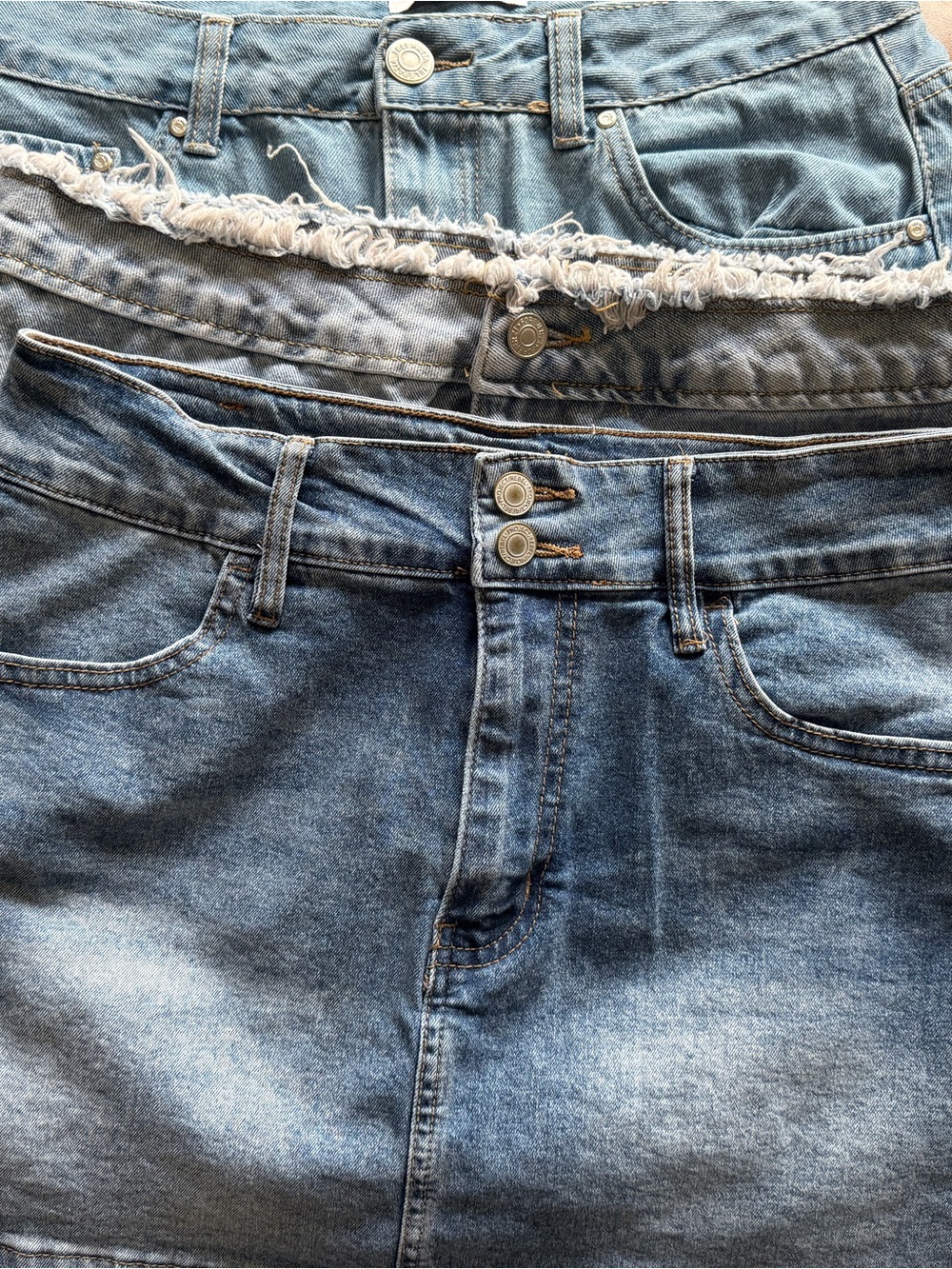 Denim Jean Skirt Trio - Junior’s size L
